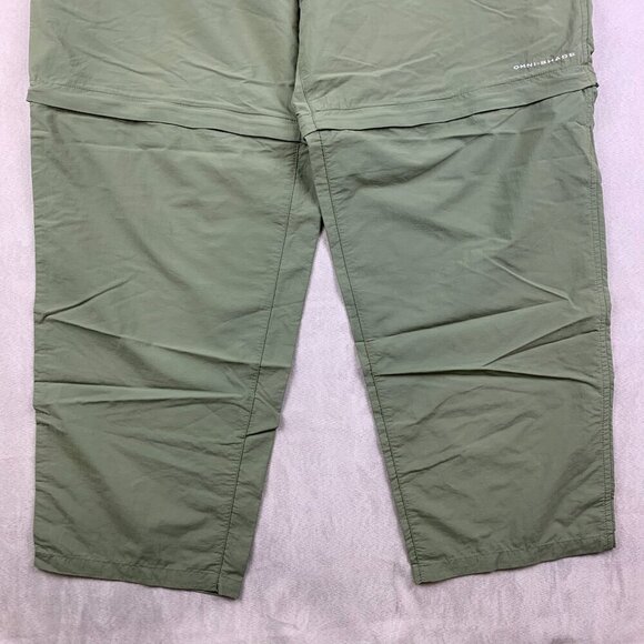 Columbia PFG Mens Convertible Pants 2XL Green Shorts Nylon Performance Fishing - Picture 3 of 16